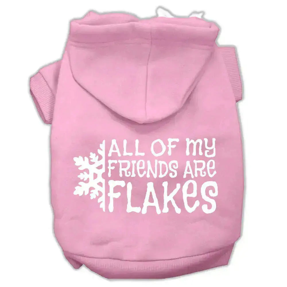 All-My-Friends-Are-Flakes-Screen-Print-Pet-Hoodies-Light-Pink-Size-L-GreatEagleInc-320184057