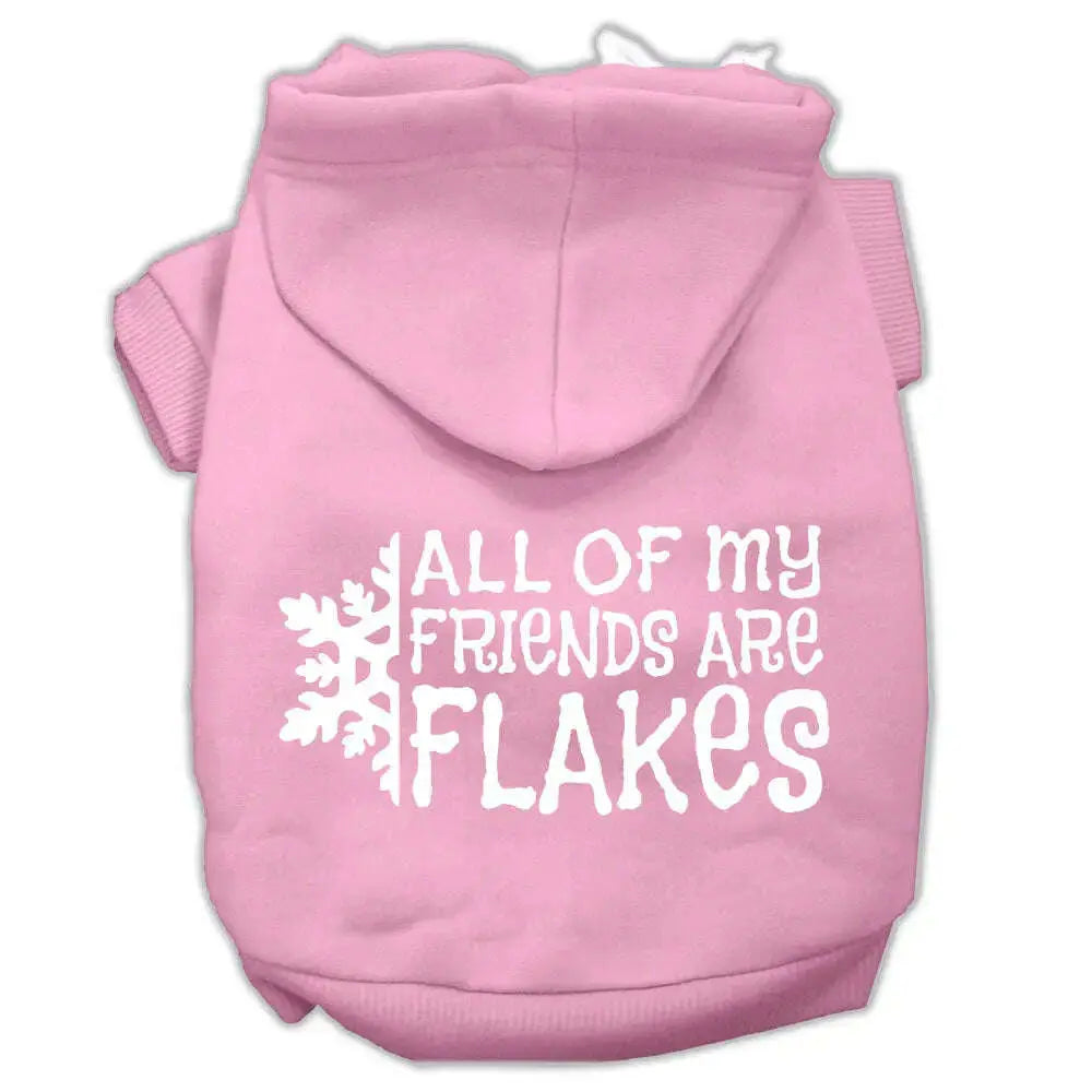 All-My-Friends-Are-Flakes-Screen-Print-Pet-Hoodies-Light-Pink-Size-Xl-GreatEagleInc-333906384