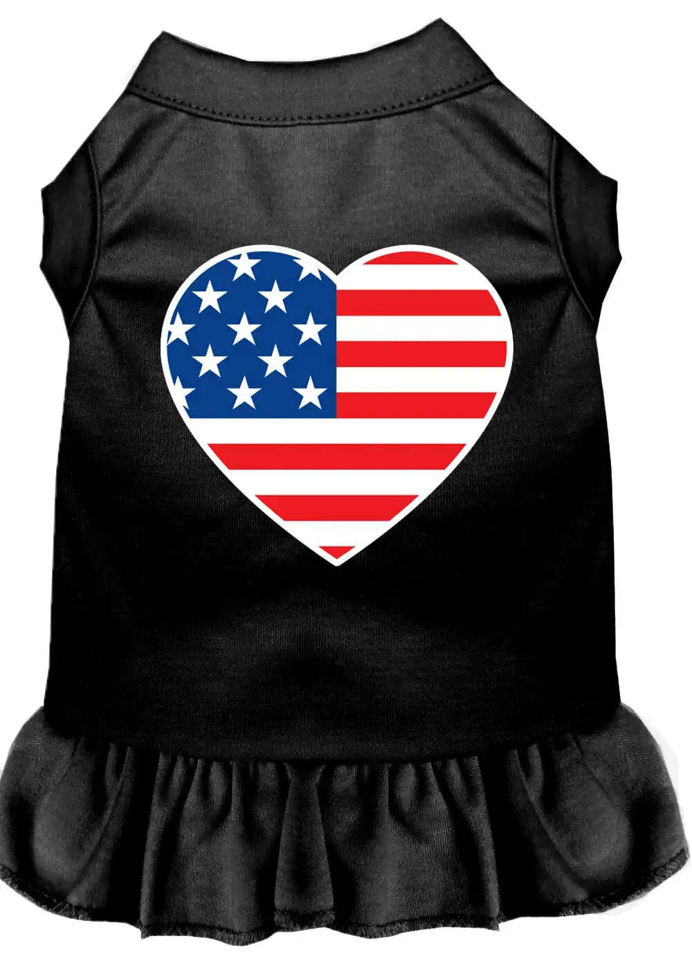American-Flag-Heart-Screen-Print-Dress-Black-Xs-GreatEagleInc-318878164