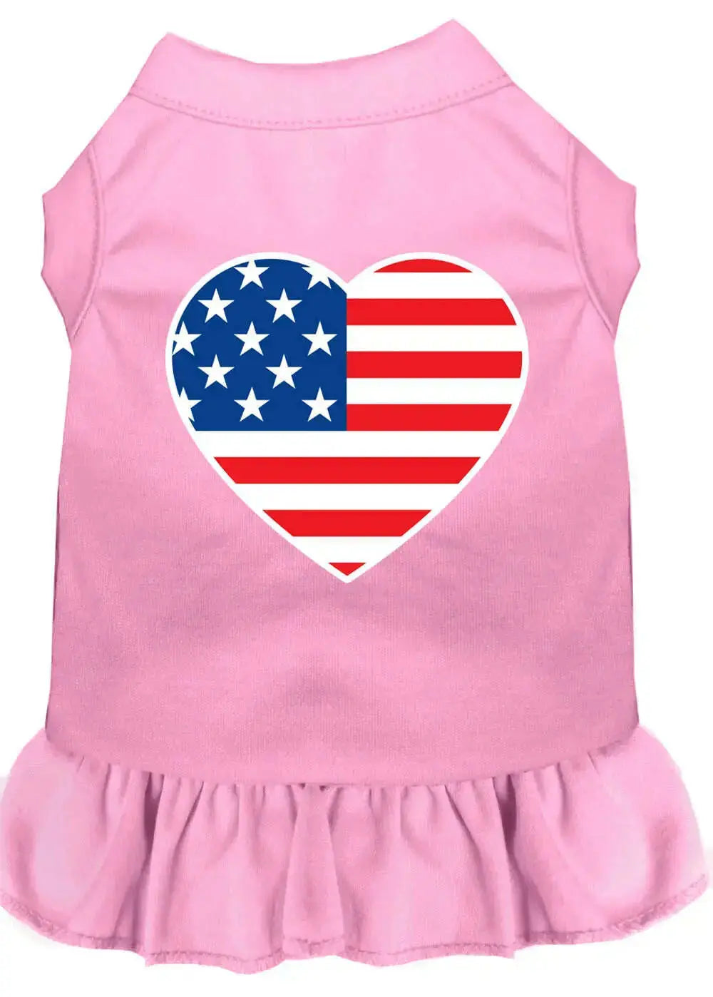 American-Flag-Heart-Screen-Print-Dress-Light-Pink-Xxxl-GreatEagleInc-319232556