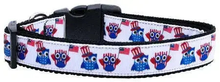 American-Owls-Ribbon-Dog-Collars-Medium-GreatEagleInc-318911067