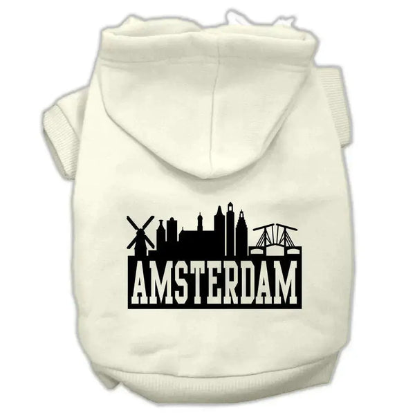 Amsterdam-Skyline-Screen-Print-Pet-Hoodies-Cream-Size-Xxl-GreatEagleInc-319765518