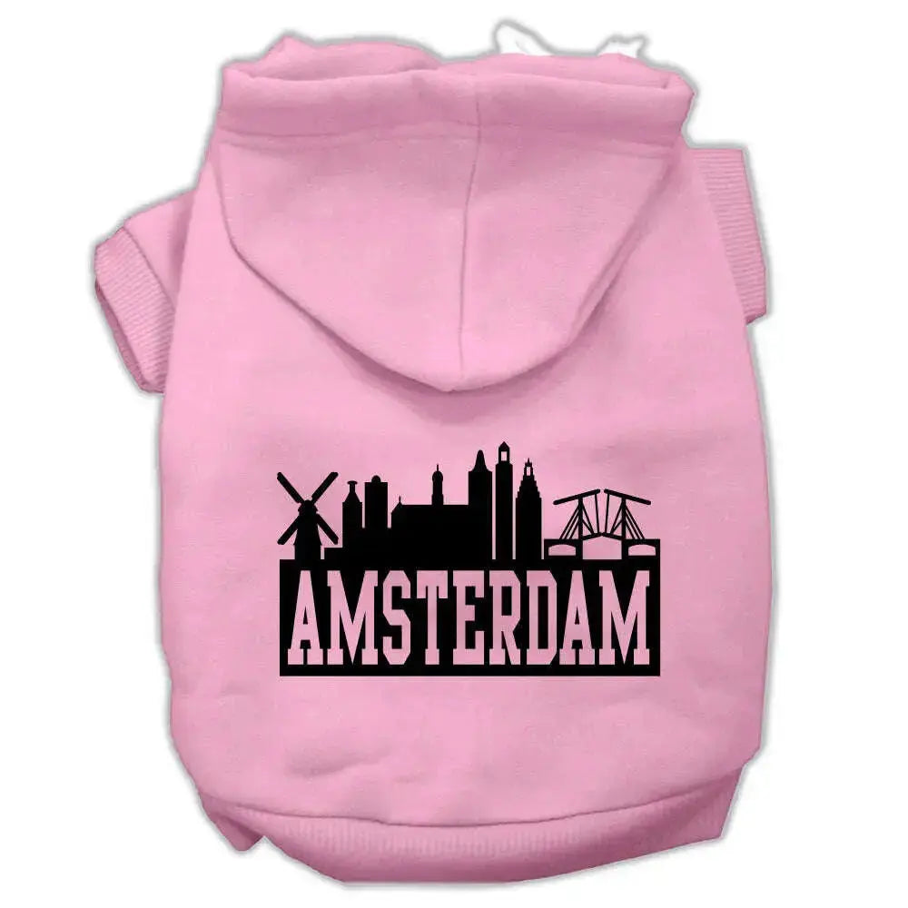 Amsterdam-Skyline-Screen-Print-Pet-Hoodies-Light-Pink-Size-Xxxl-GreatEagleInc-319764397
