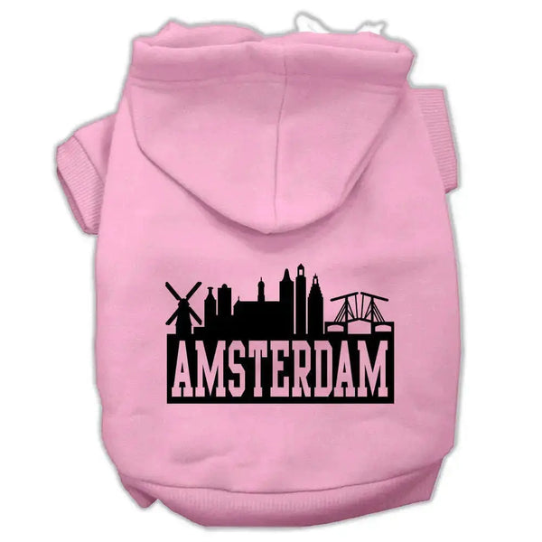 Amsterdam-Skyline-Screen-Print-Pet-Hoodies-Light-Pink-Size-Xxxl-GreatEagleInc-319764397