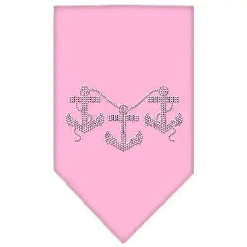 Anchors-Rhinestone-Bandana-Light-Pink-Small-GreatEagleInc-319330512