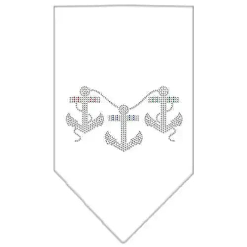 Anchors-Rhinestone-Bandana-White-Large-GreatEagleInc-319331236