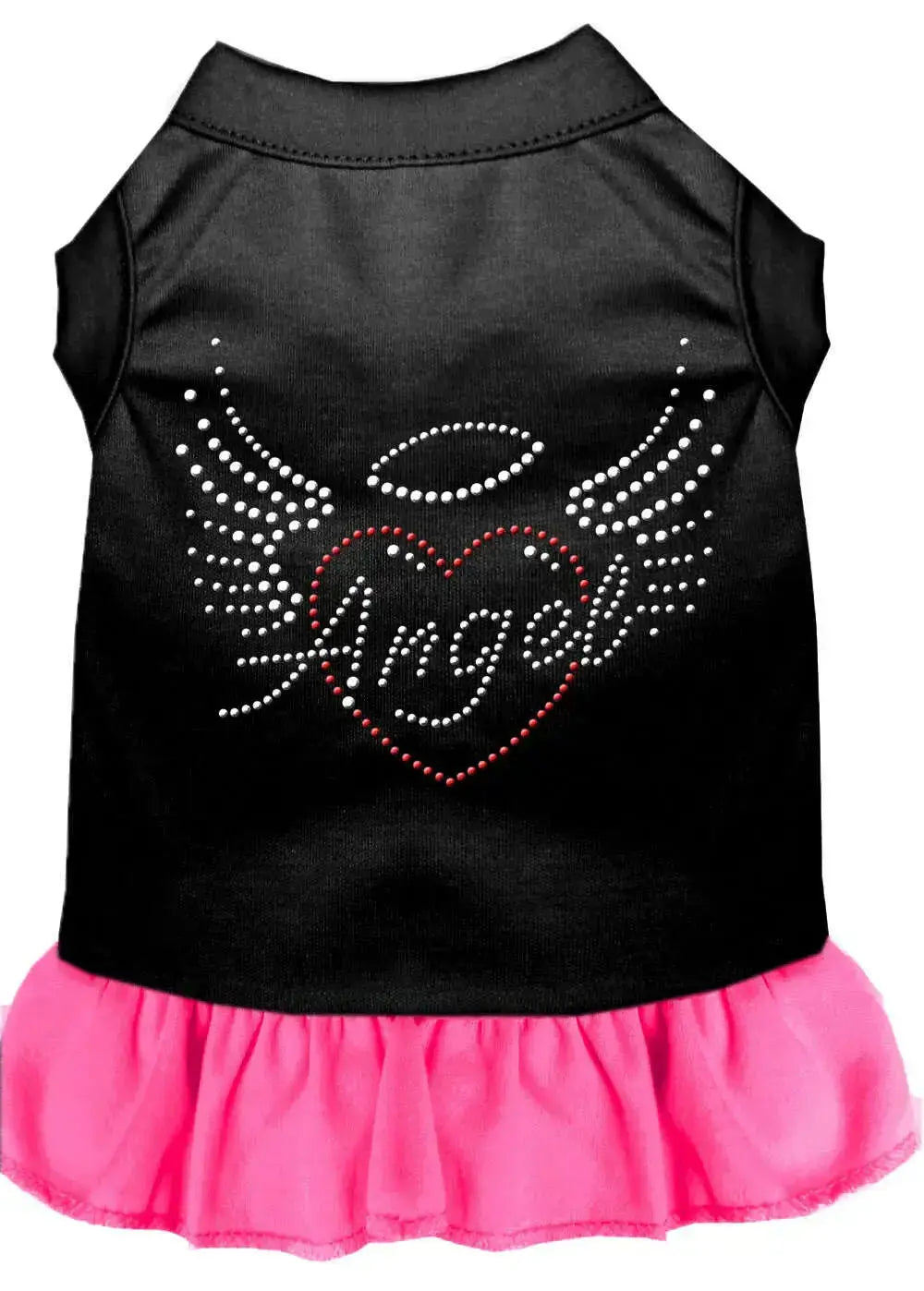 Angel-Heart-Rhinestone-Dress-Black-With-Bright-Pink-Lg-GreatEagleInc-320081889