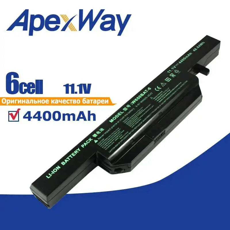 Apexway-11.1V-4400mAh-Laptop-Battery-for-Hasee-K610C-K650D-K570N-K710C-K590C-K750D-series-for-Clevo-W650S-W650BAT-6-batterie-GreatEagleInc-317837219