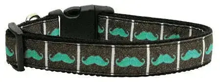 Aqua-Moustaches-Nylon-Cat-Collar-GreatEagleInc-318480375
