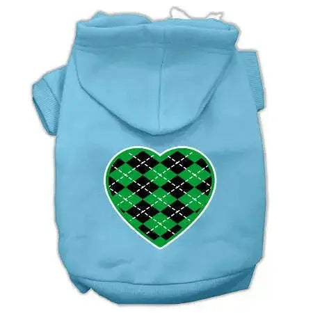 Argyle-Heart-Green-Screen-Print-Pet-Hoodies-Baby-Blue-Size-Sm-GreatEagleInc-319171519