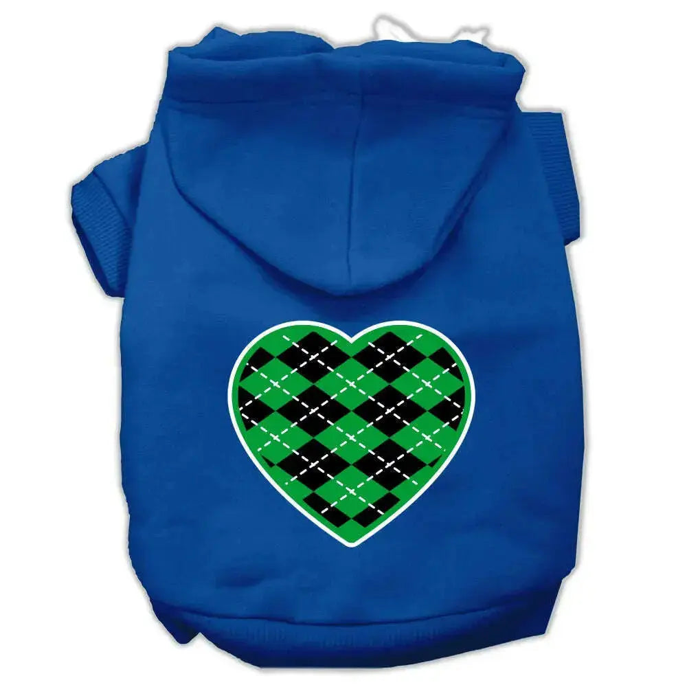 Argyle-Heart-Green-Screen-Print-Pet-Hoodies-Blue-Size-Med-GreatEagleInc-319172348