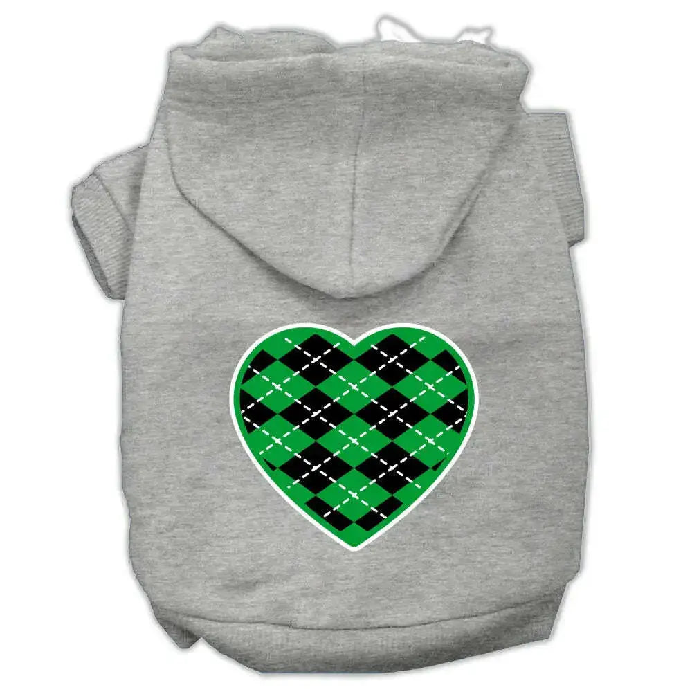 Argyle-Heart-Green-Screen-Print-Pet-Hoodies-Grey-Size-Xxl-GreatEagleInc-319169125