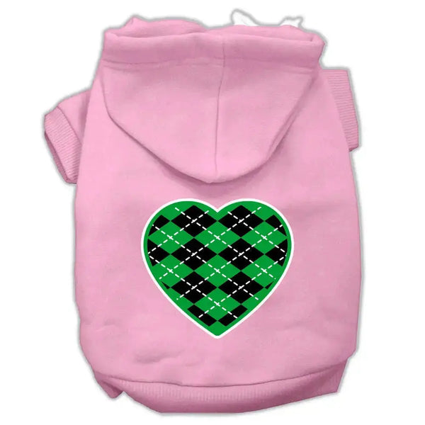 Argyle-Heart-Green-Screen-Print-Pet-Hoodies-Light-Pink-Size-Med-GreatEagleInc-319171869