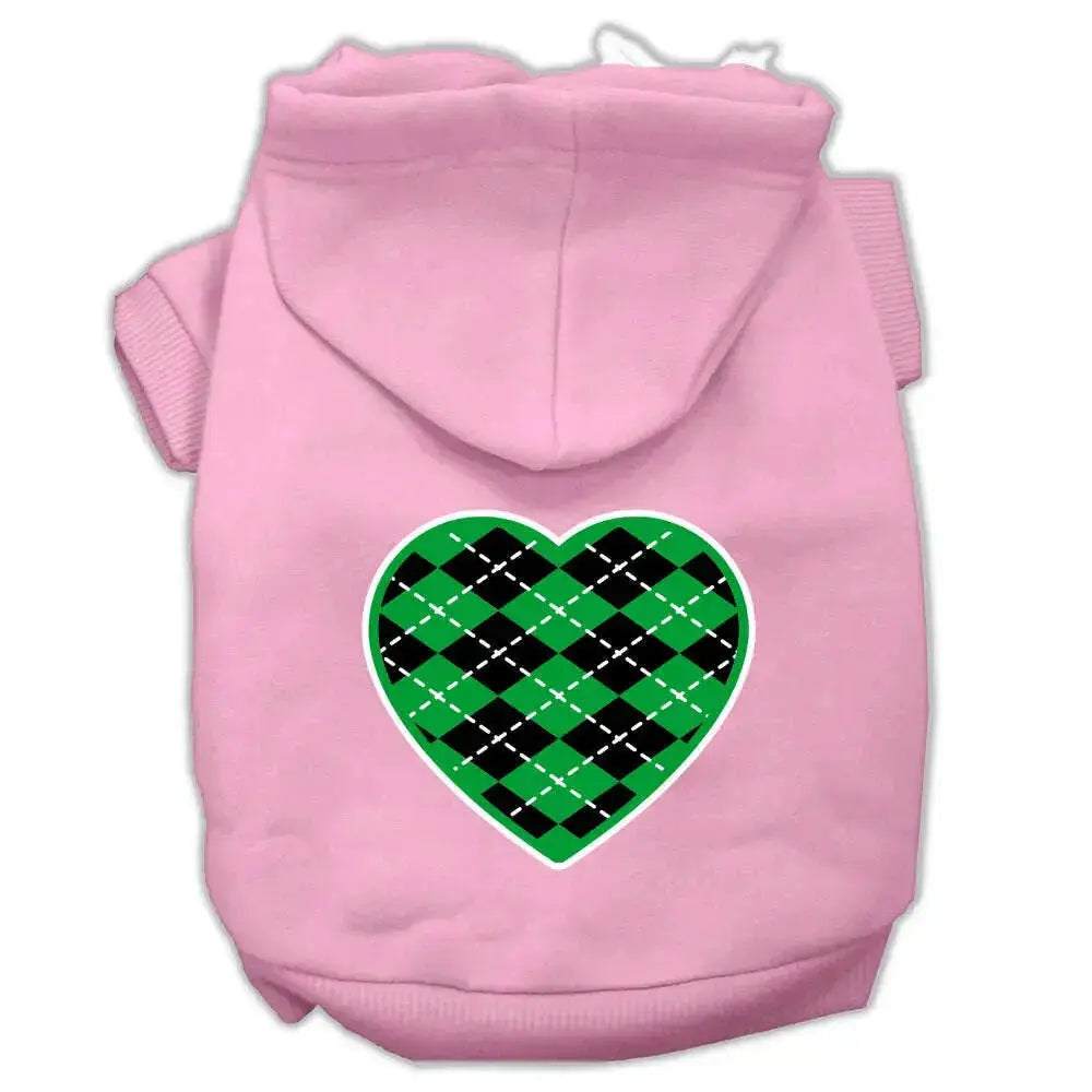 Argyle-Heart-Green-Screen-Print-Pet-Hoodies-Light-Pink-Size-Sm-GreatEagleInc-319170838