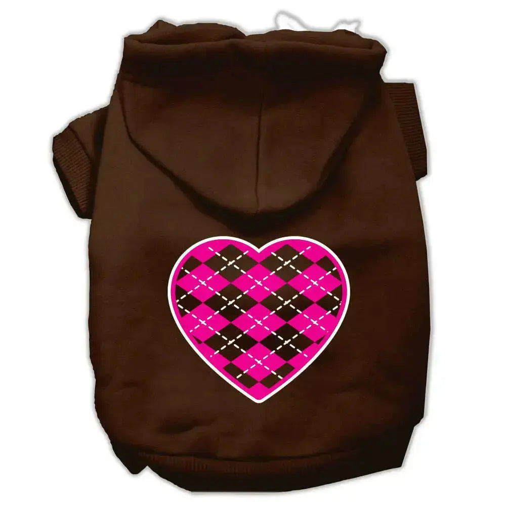 Argyle-Heart-Pink-Screen-Print-Pet-Hoodies-Brown-Size-Xs-GreatEagleInc-319165854