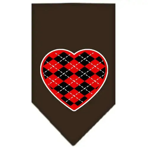 Argyle-Heart-Red-Screen-Print-Bandana-Cocoa-Small-GreatEagleInc-319359897