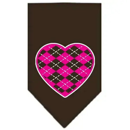 Argyle-Paw-Pink-Screen-Print-Bandana-Cocoa-Large-GreatEagleInc-319362493
