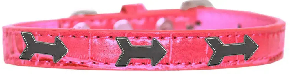 Arrows-Widget-Croc-Dog-Collar-Bright-Pink-Size-18-GreatEagleInc-319187367