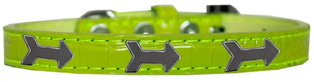 Arrows-Widget-Croc-Dog-Collar-Lime-Green-Size-18-GreatEagleInc-319185547