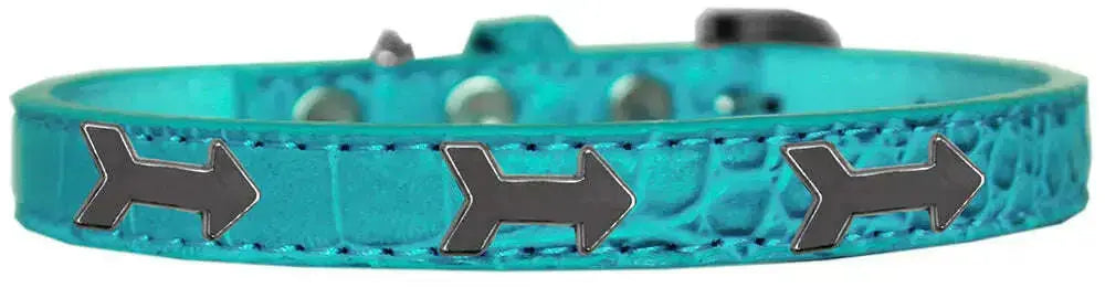 Arrows-Widget-Croc-Dog-Collar-Turquoise-Size-20-GreatEagleInc-318539629