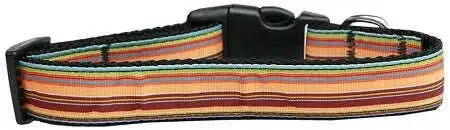 Autumn-Stripes-Nylon-Dog-Collar-Sm-GreatEagleInc-320020868