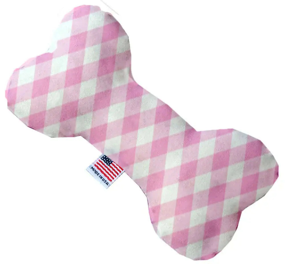 Baby-Pink-Plaid-6-Inch-Bone-Dog-Toy-GreatEagleInc-333769281