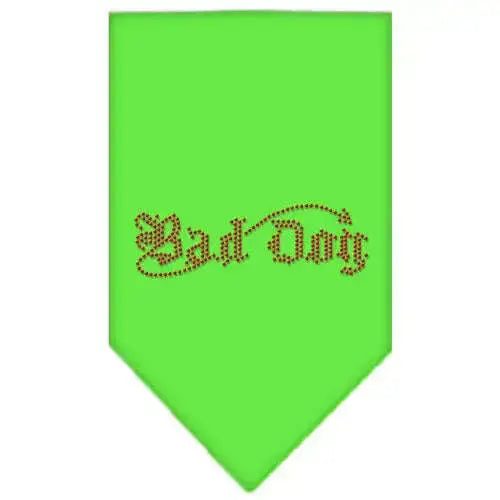 Bad-Dog-Rhinestone-Bandana-Lime-Green-Large-GreatEagleInc-318971599