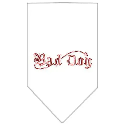 Bad-Dog-Rhinestone-Bandana-White-Small-GreatEagleInc-319080573