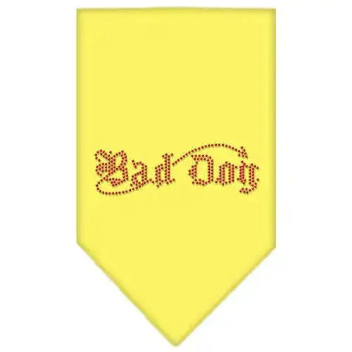 Bad-Dog-Rhinestone-Bandana-Yellow-Small-GreatEagleInc-319080460