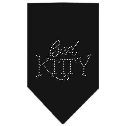 Bad-Kitty-Rhinestone-Bandana-Black-Small-GreatEagleInc-319080267