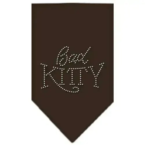 Bad-Kitty-Rhinestone-Bandana-Cocoa-Small-GreatEagleInc-319080126