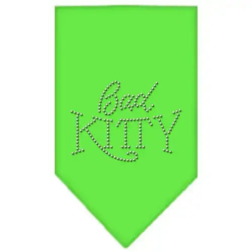 Bad-Kitty-Rhinestone-Bandana-Lime-Green-Large-GreatEagleInc-318972571