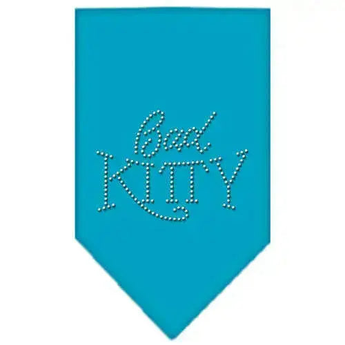 Bad-Kitty-Rhinestone-Bandana-Turquoise-Small-GreatEagleInc-318973488