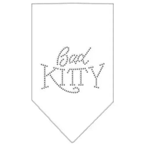 Bad-Kitty-Rhinestone-Bandana-White-Large-GreatEagleInc-318972746