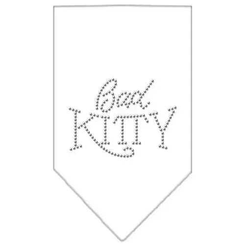Bad-Kitty-Rhinestone-Bandana-White-Small-GreatEagleInc-318564912