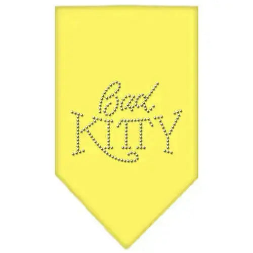 Bad-Kitty-Rhinestone-Bandana-Yellow-Large-GreatEagleInc-318972875