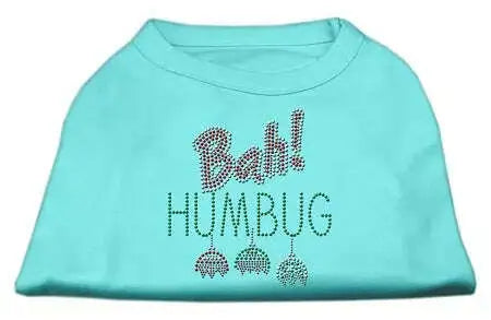 Bah-Humbug-Rhinestone-Dog-Shirt-Aqua-Xl-GreatEagleInc-320148198