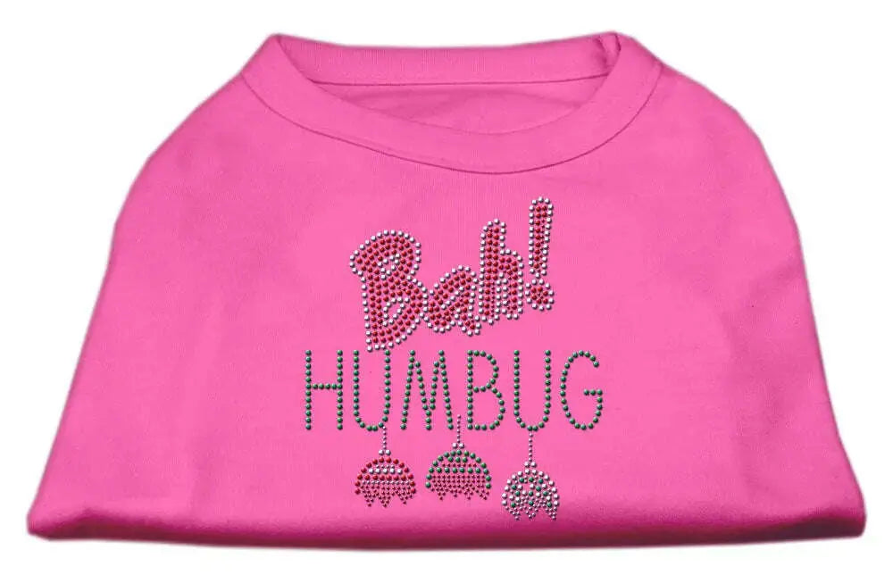 Bah-Humbug-Rhinestone-Dog-Shirt-Bright-Pink-Lg-GreatEagleInc-320149793