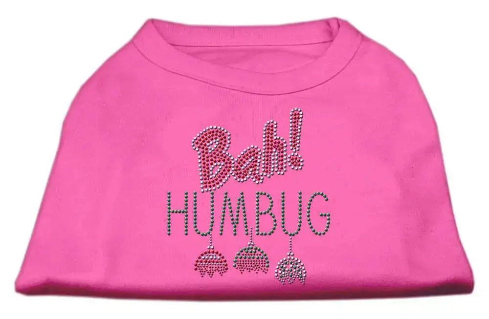 Bah-Humbug-Rhinestone-Dog-Shirt-Bright-Pink-Xxxl-GreatEagleInc-318802482