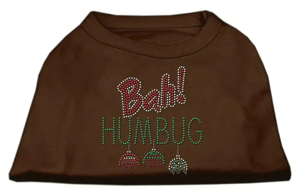 Bah-Humbug-Rhinestone-Dog-Shirt-Brown-Lg-GreatEagleInc-318802061