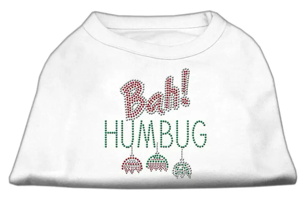 Bah-Humbug-Rhinestone-Dog-Shirt-White-Sm-GreatEagleInc-320148214