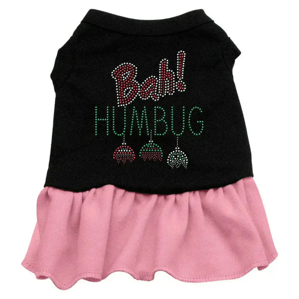 Bah-Humbug-Rhinestone-Dress-Black-With-Pink-Med-GreatEagleInc-319344088