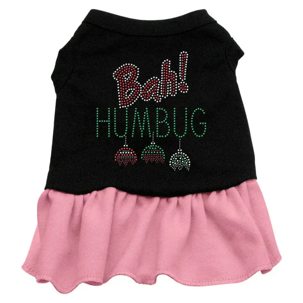 Bah-Humbug-Rhinestone-Dress-Black-With-Pink-Xxl-GreatEagleInc-319343471