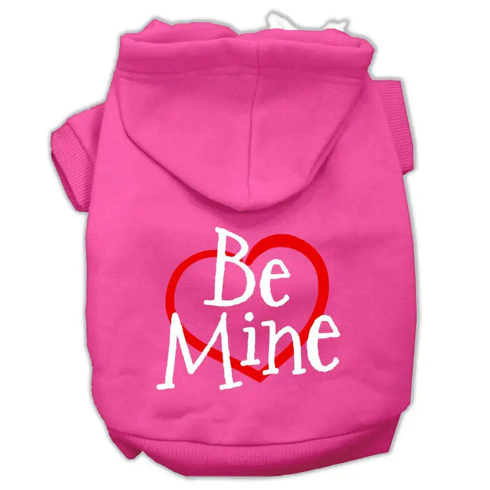 Be-Mine-Screen-Print-Pet-Hoodies-Bright-Pink-Size-Xxl-GreatEagleInc-333929725