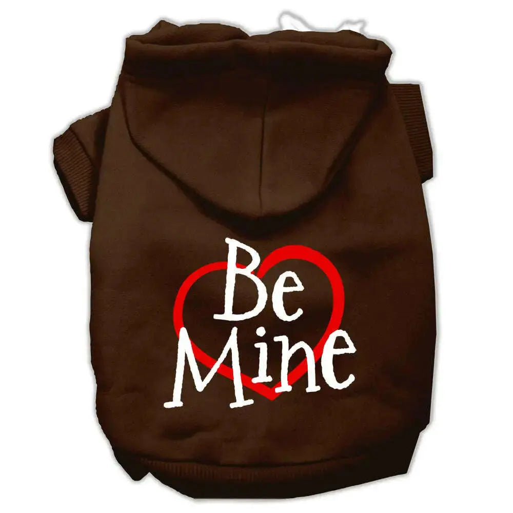 Be-Mine-Screen-Print-Pet-Hoodies-Brown-Size-Sm-GreatEagleInc-319704589