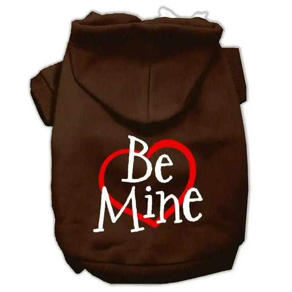 Be-Mine-Screen-Print-Pet-Hoodies-Brown-Size-Xs-GreatEagleInc-319703261