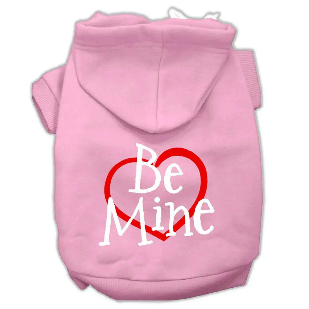 Be-Mine-Screen-Print-Pet-Hoodies-Light-Pink-Size-Xl-GreatEagleInc-319703847