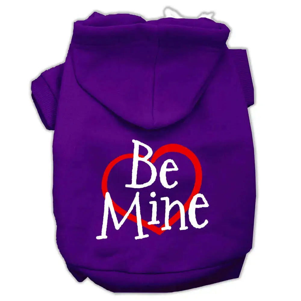 Be-Mine-Screen-Print-Pet-Hoodies-Purple-Size-Med-GreatEagleInc-319705081