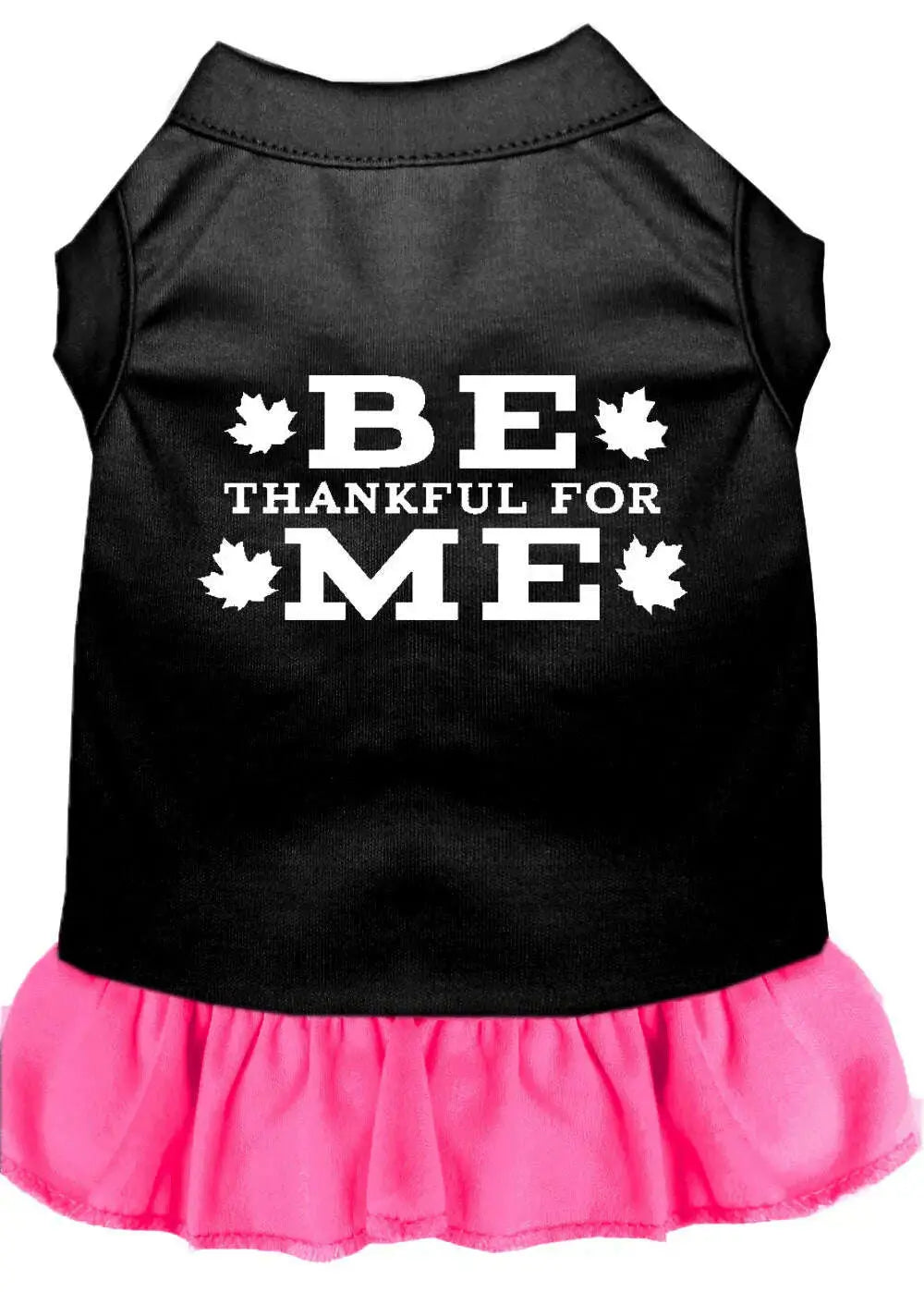 Be-Thankful-For-Me-Screen-Print-Dress-Black-With-Bright-Pink-Xs-GreatEagleInc-333607940