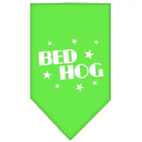 Bed-Hog-Screen-Print-Bandana-Lime-Green-Small-GreatEagleInc-318530570